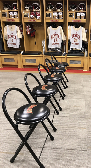 Locker Room Stool Stay Focused Denver Lacrosse